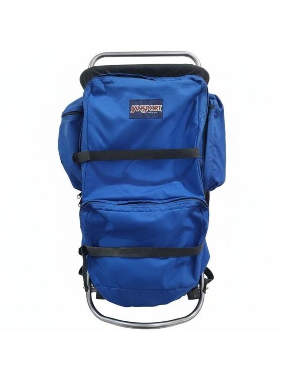 Vtg Jansport External Frame Hiking Backpack Blue Aluminum Frame Made In USA 90s